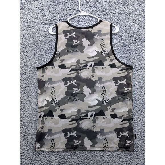 NBA Camouflage Tank Top Mens LG Lightweight Mesh Muscle Basketball Lifting Gray - Picture 2 of 13